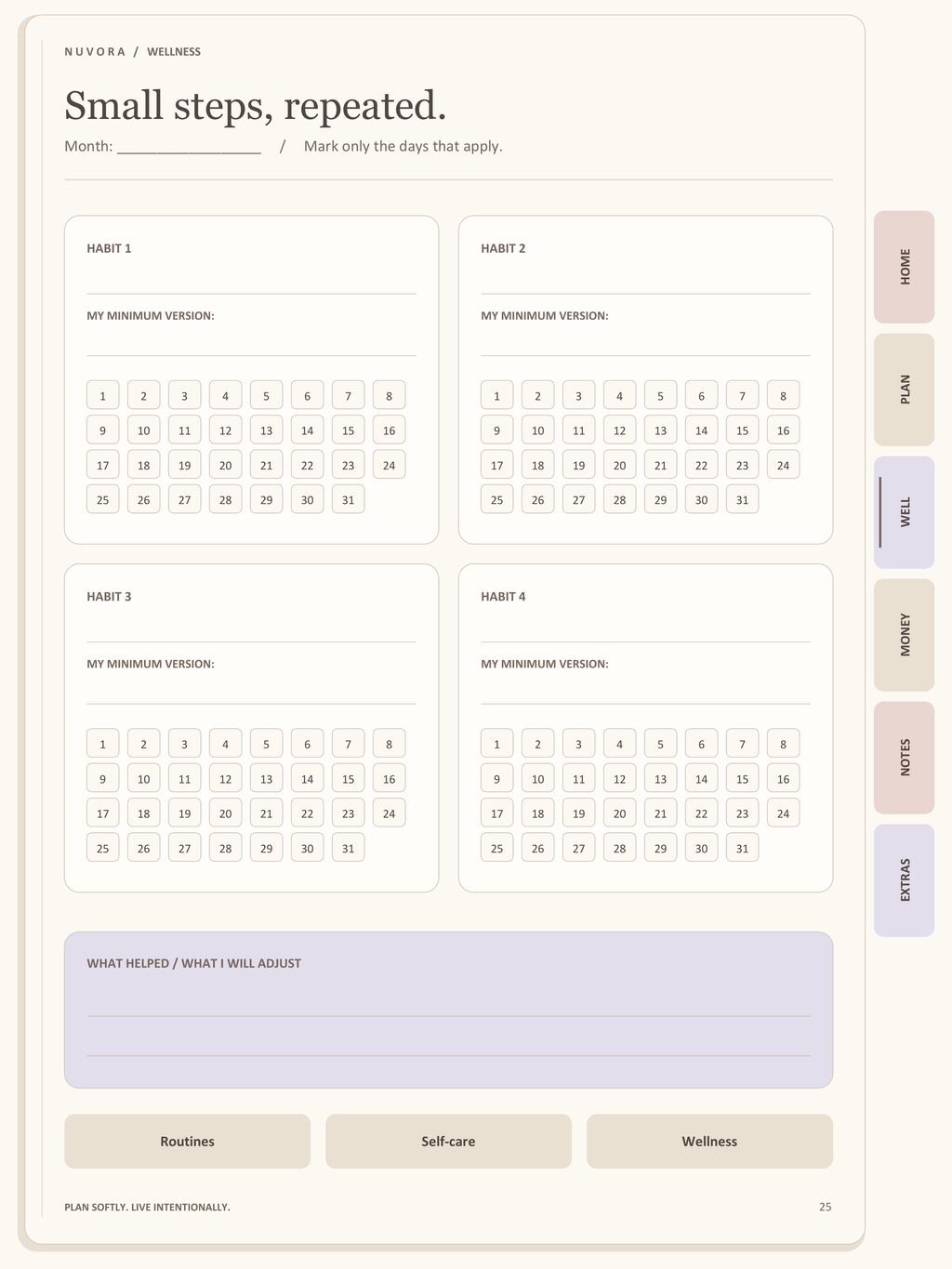 Nuvora Intentional Life Planner | Interactive iPad & Phone Digital Planner
