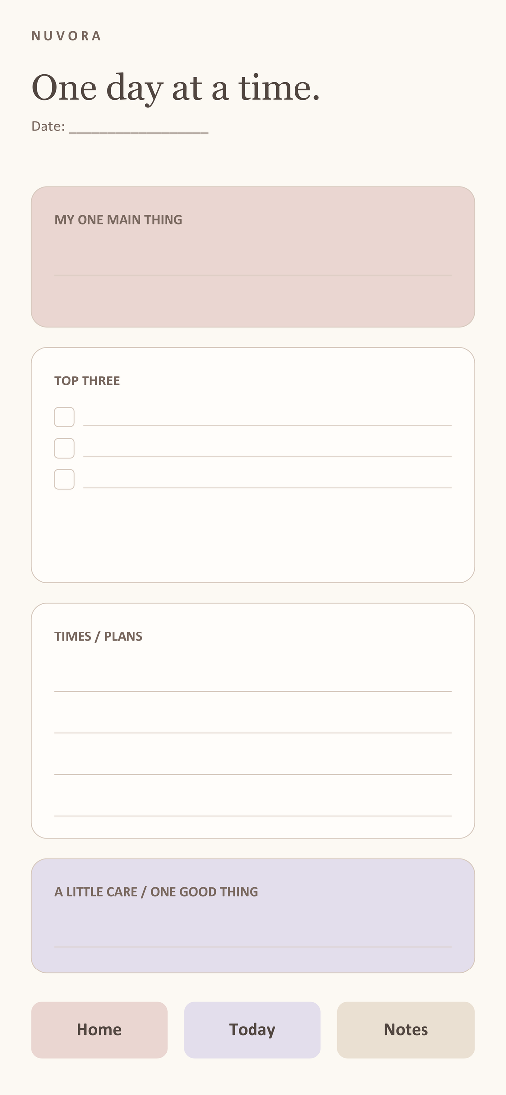 Nuvora Intentional Life Planner | Interactive iPad & Phone Digital Planner