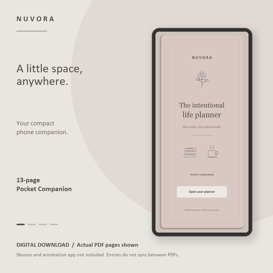 Nuvora Intentional Life Planner | Interactive iPad & Phone Digital Planner